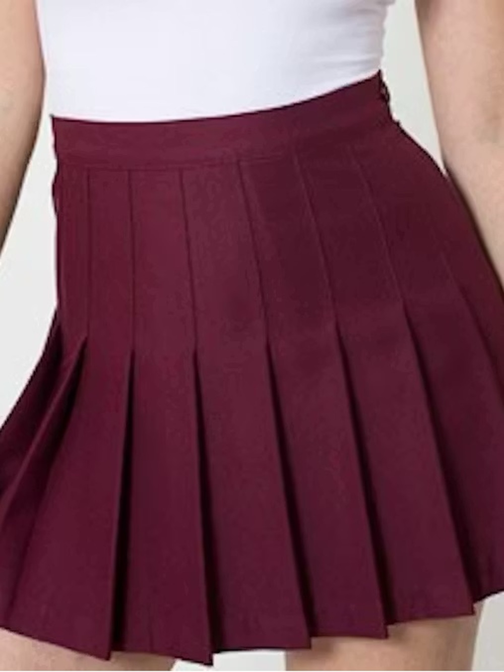 Women's Scooby Doo Pleated Mini Skirt in Burgundy